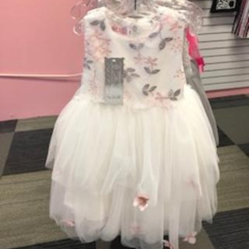 Cream floral dress